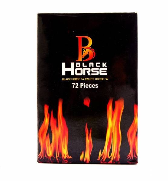 BLACK HORSE 25mm 75k Кокосовый уголь для кальяна