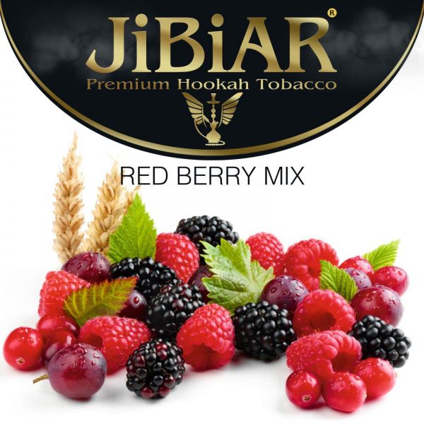 (П 15) RED BERRY MIX Jibiar 100 гр Табак для кальяна